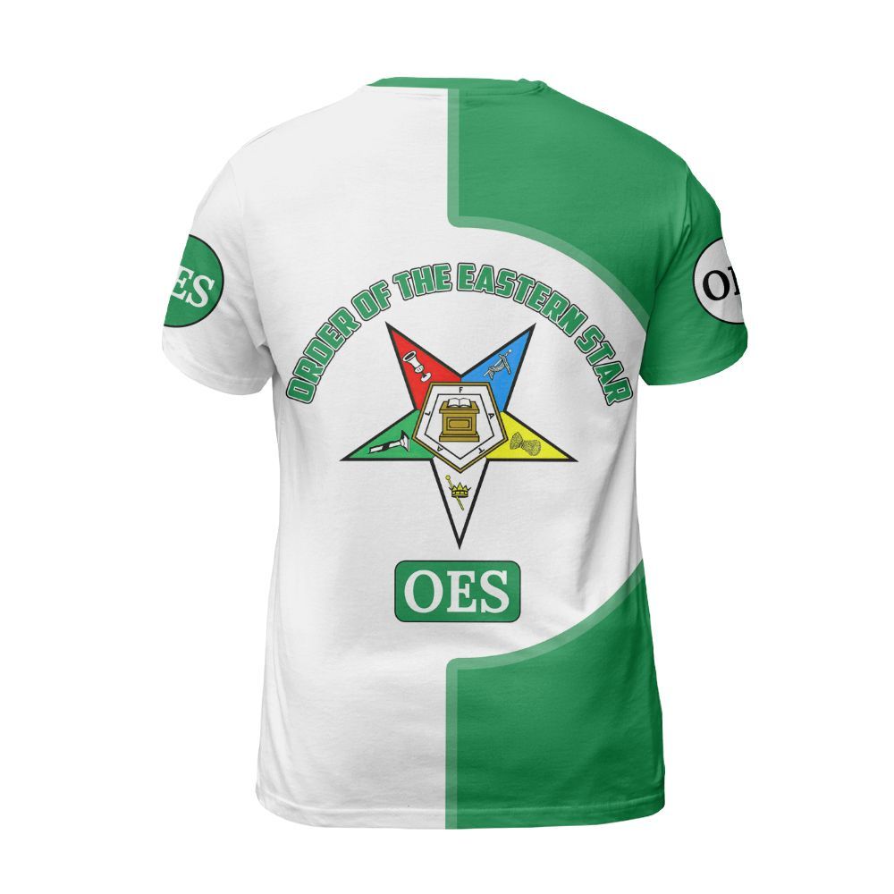 Ireishprint OES Custom Legacy Shirt, Green Circle Legacy Style Order Of The Eastern Star OES Shirt