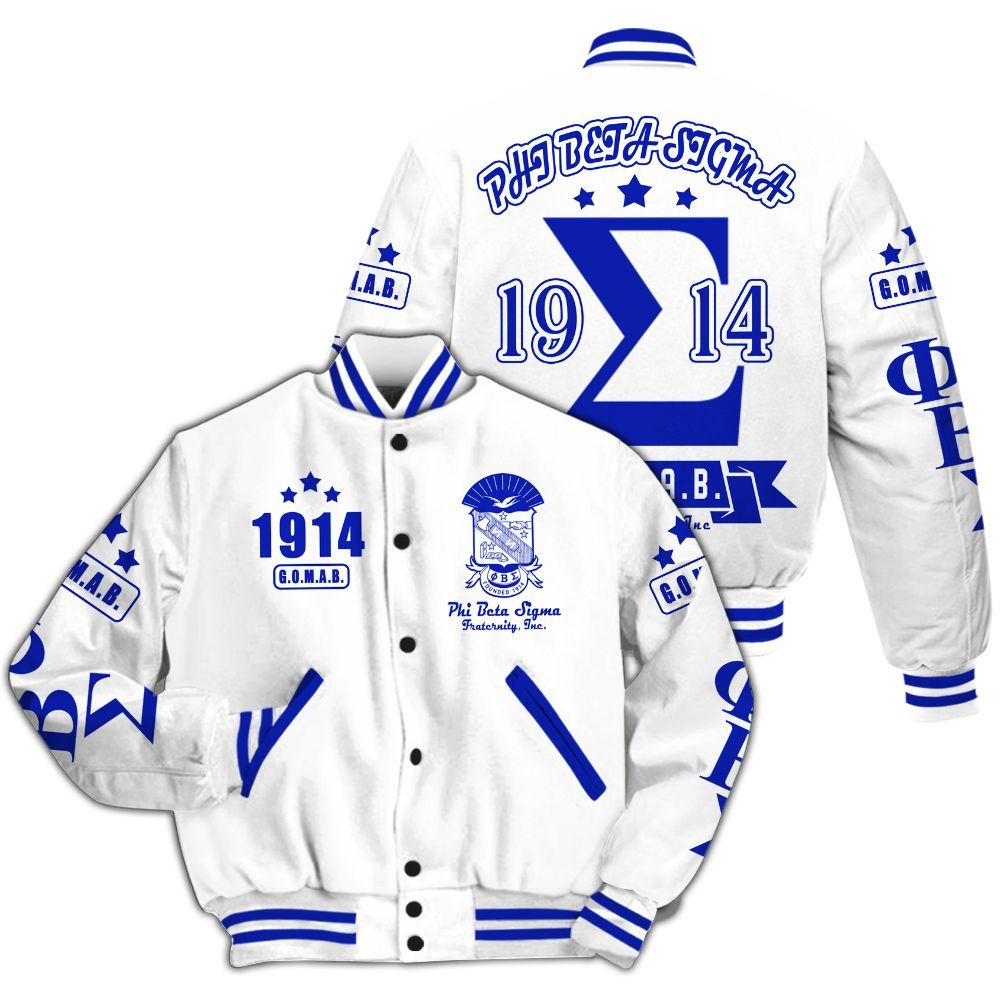 Ireishprint ΦΒΣ Varsity Jacket, GOMAB Three Stars Jacket ΦΒΣ Fraternity Jacket