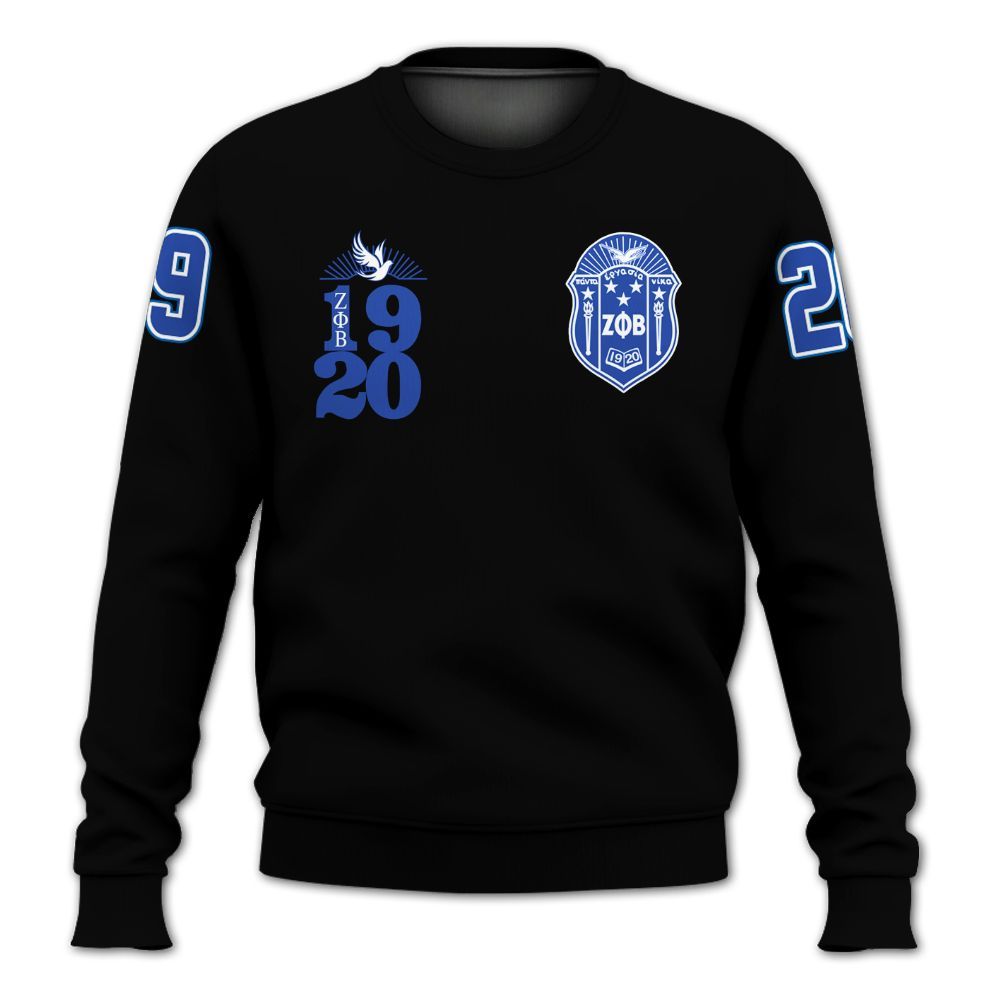 Ireishprint Zeta Phi Beta Shirt, Dove Black Zeta Phi Beta Sorority Sweatshirt