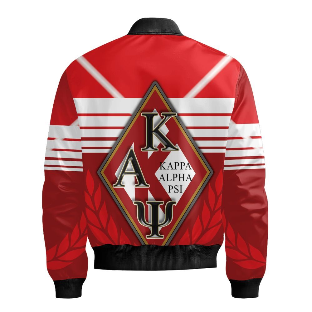 Ireishprint ΚΑΨ Bomber Jacket, Dimond Krimson Style Kappa Polo Since 1911 Fraternity Bomber Jacket