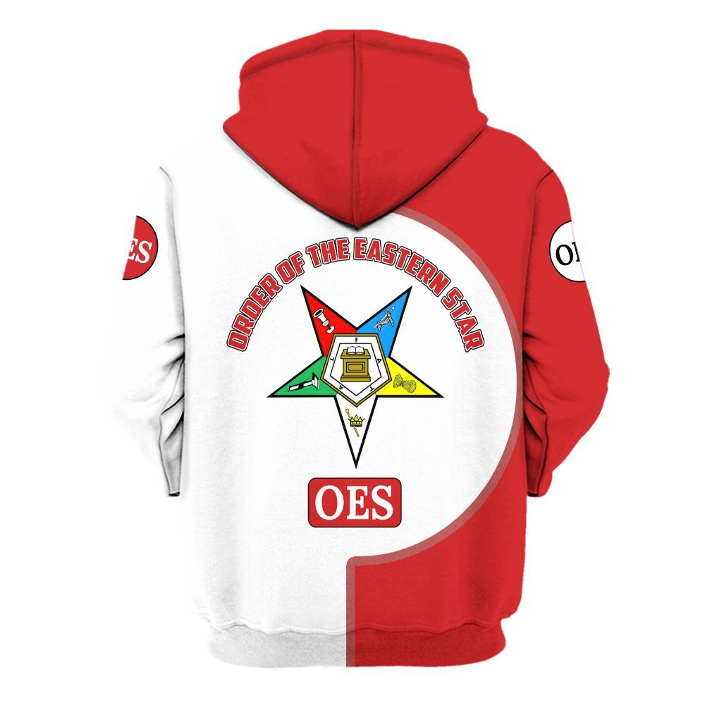 Ireishprint OES Custom Legacy Shirt, Red Circle Legacy Style Order Of The Eastern Star OES Hoodie