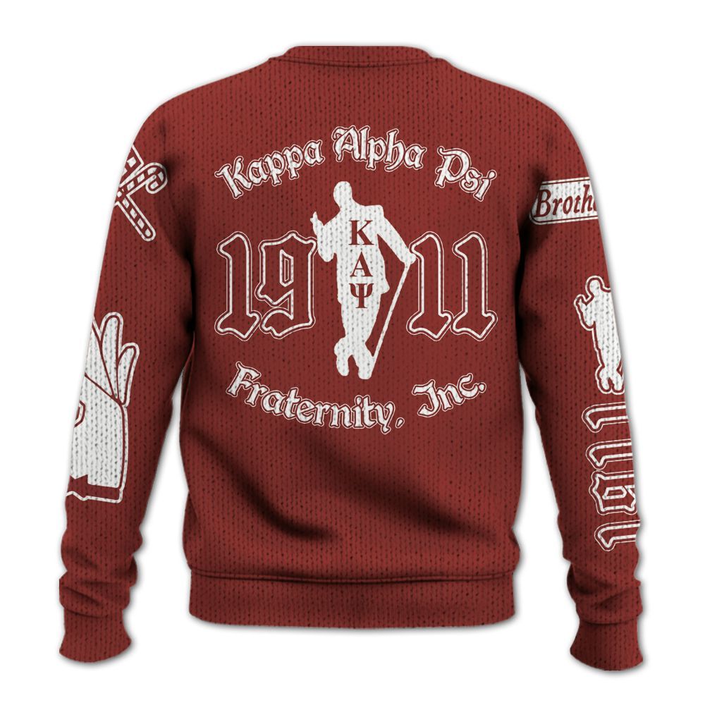 Ireishprint ΚΑΨ Shirt, Simple Krimson Kappa Yo Nupe 1911 Fraternity Knitted Sweater