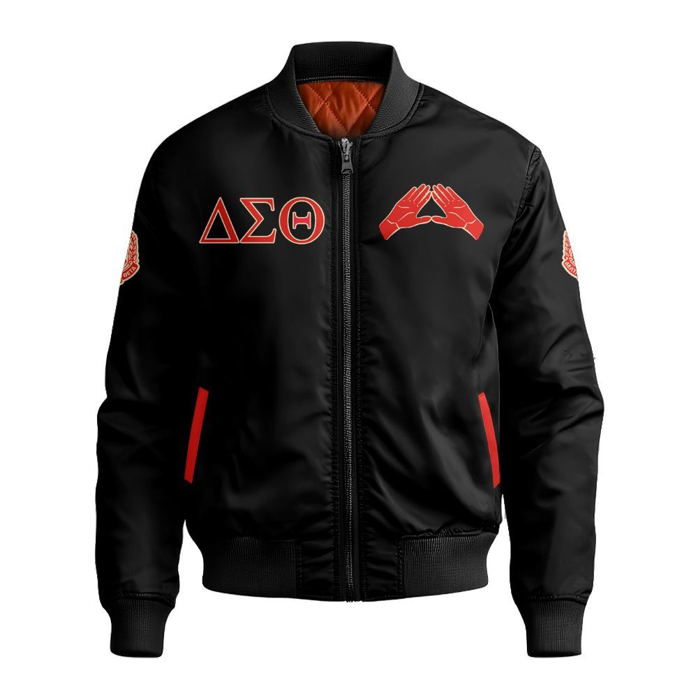 Ireishprint Delta Sigma Theta Polo Shirt, Delta Elephant Hand Sign Black Polo Shirt Delta Sigma Theta Sorority Bomber Jacket