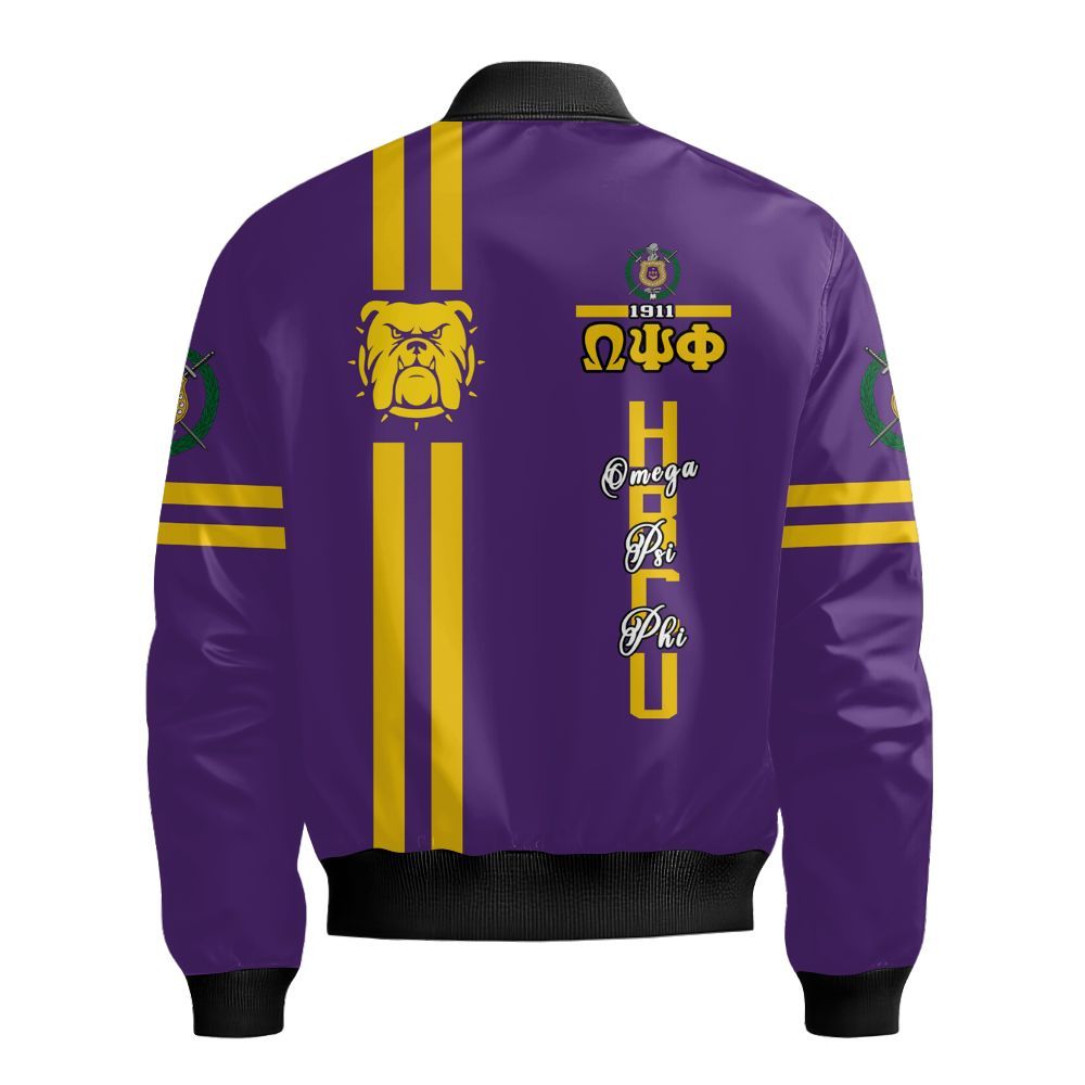 Ireishprint ΩΨΦ Varsity Jacket, HBCU Varsity Jacket ΩΨΦ Fraternity Bomber Jacket