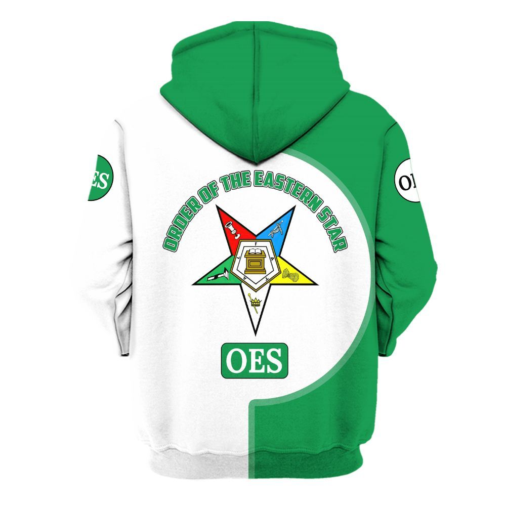Ireishprint OES Custom Legacy Shirt, Green Circle Legacy Style Order Of The Eastern Star OES Hoodie