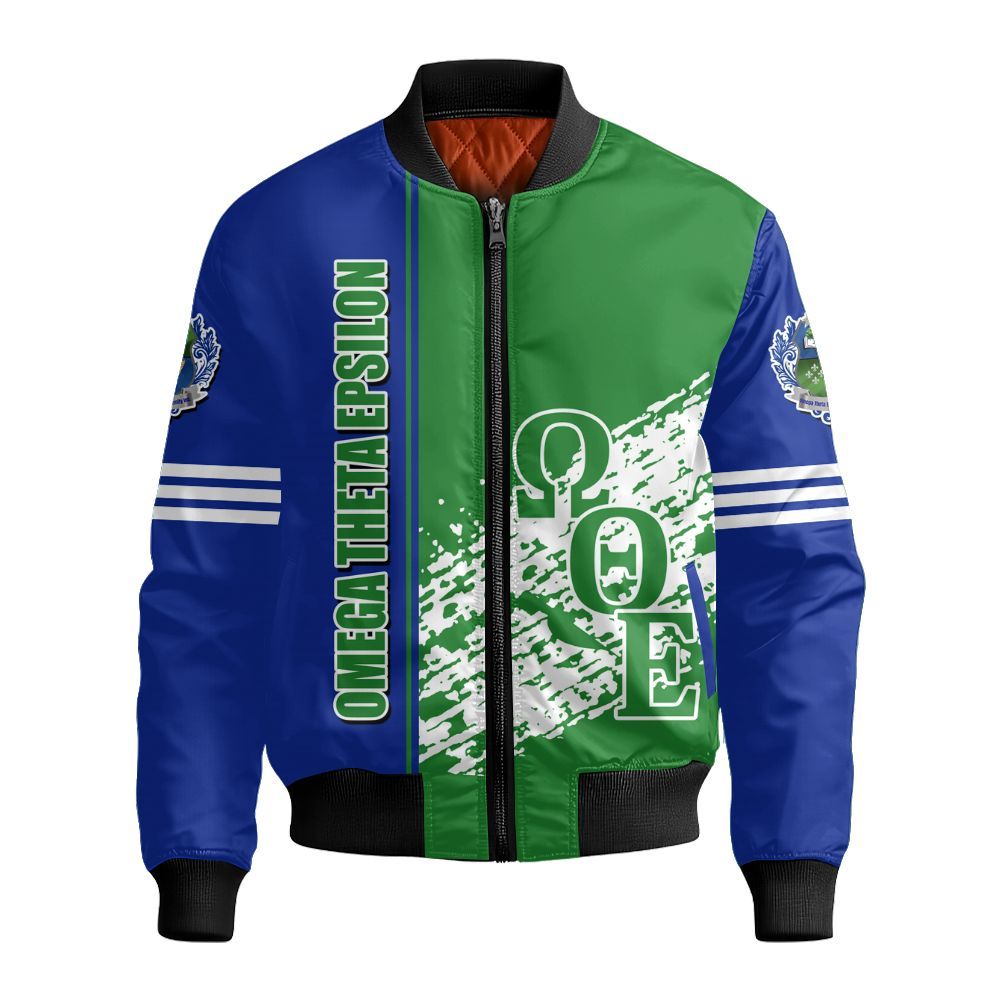 Ireishprint Omega Theta Epsilon Varsity Jacket, Omega Theta Epsilon Fraternity Stroke Style Varsity Jacket Since 2024 Fraternity Bomber Jacket