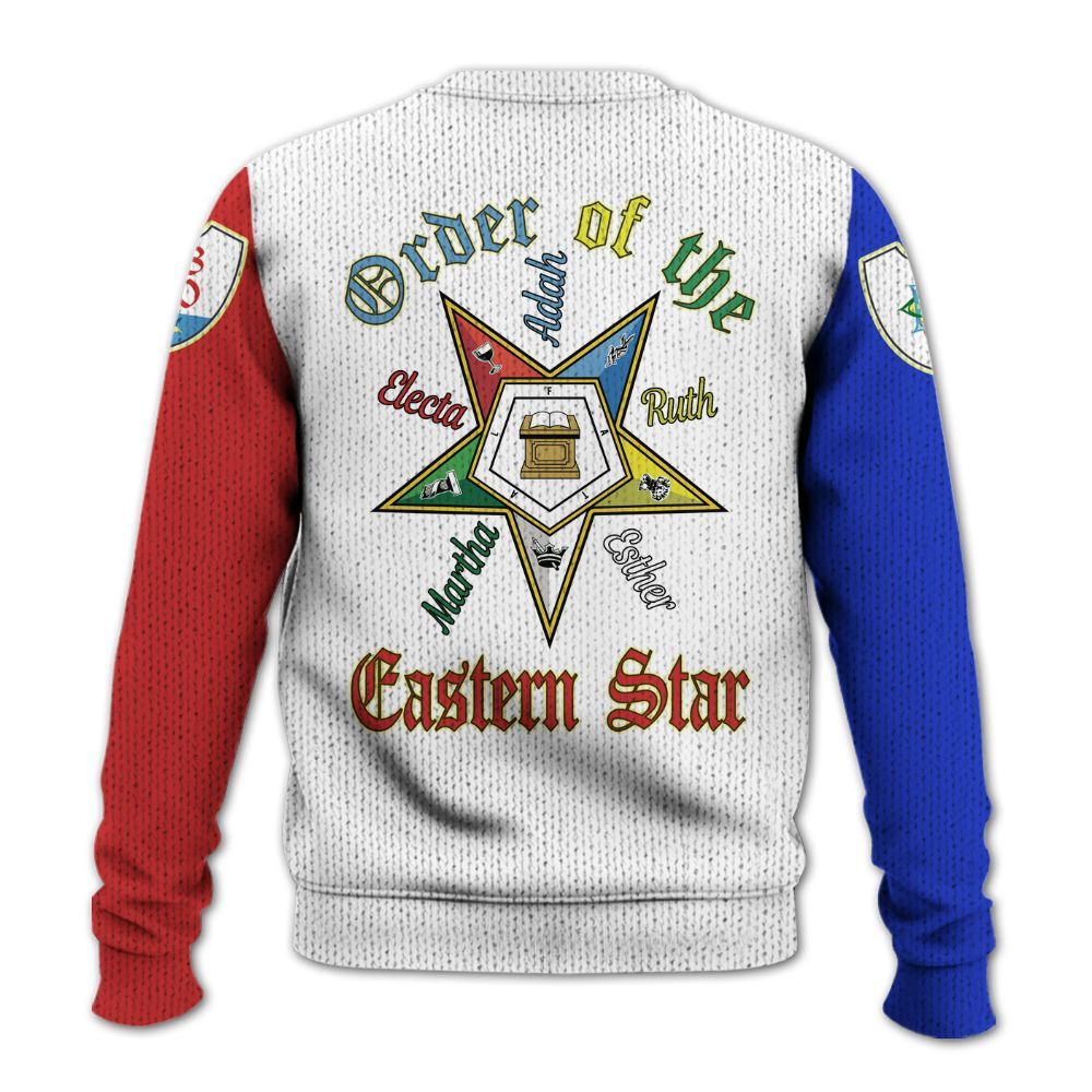 Ireishprint OES Custom Legacy Shirt, Esther Pentagon Sisters Order Of The Eastern Star OES Shirt Sorority Knitted Sweater