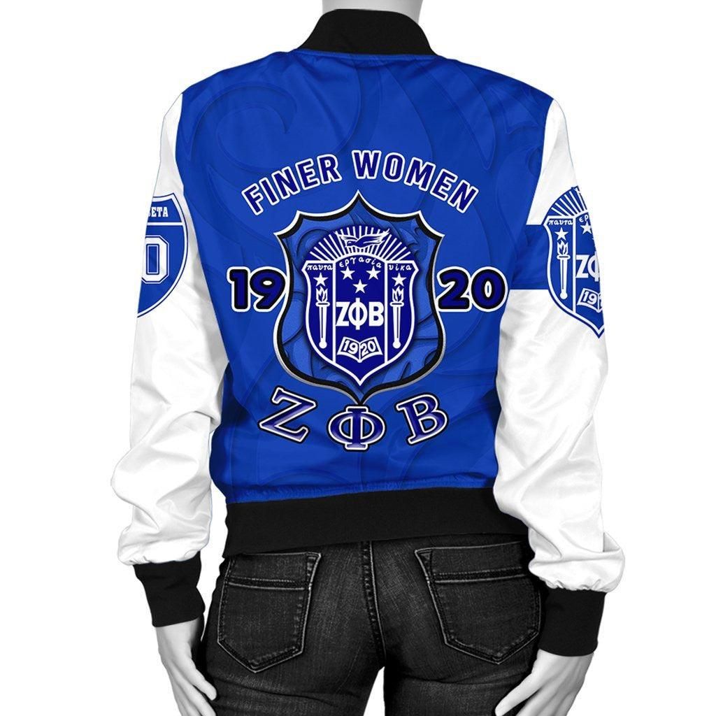 Zeta Phi Beta Finer Women Bomber Jacket