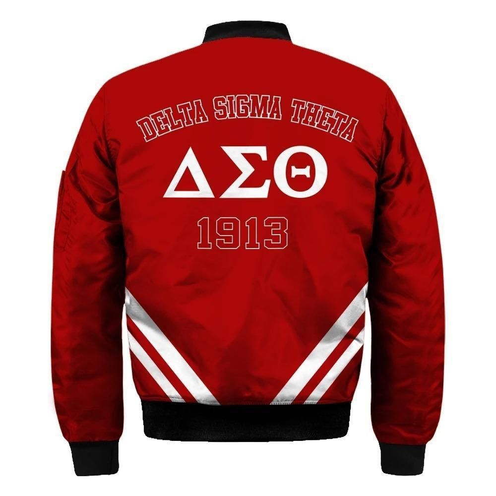 Delta Sigma Theta Modern Girl Sleeve Zip Bomber Jacket