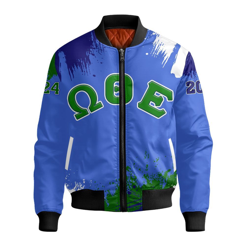 Ireishprint Omega Theta Epsilon Shirt, Omega Theta Epsilon Sorority Brush Style Shirt Sorority Bomber Jacket
