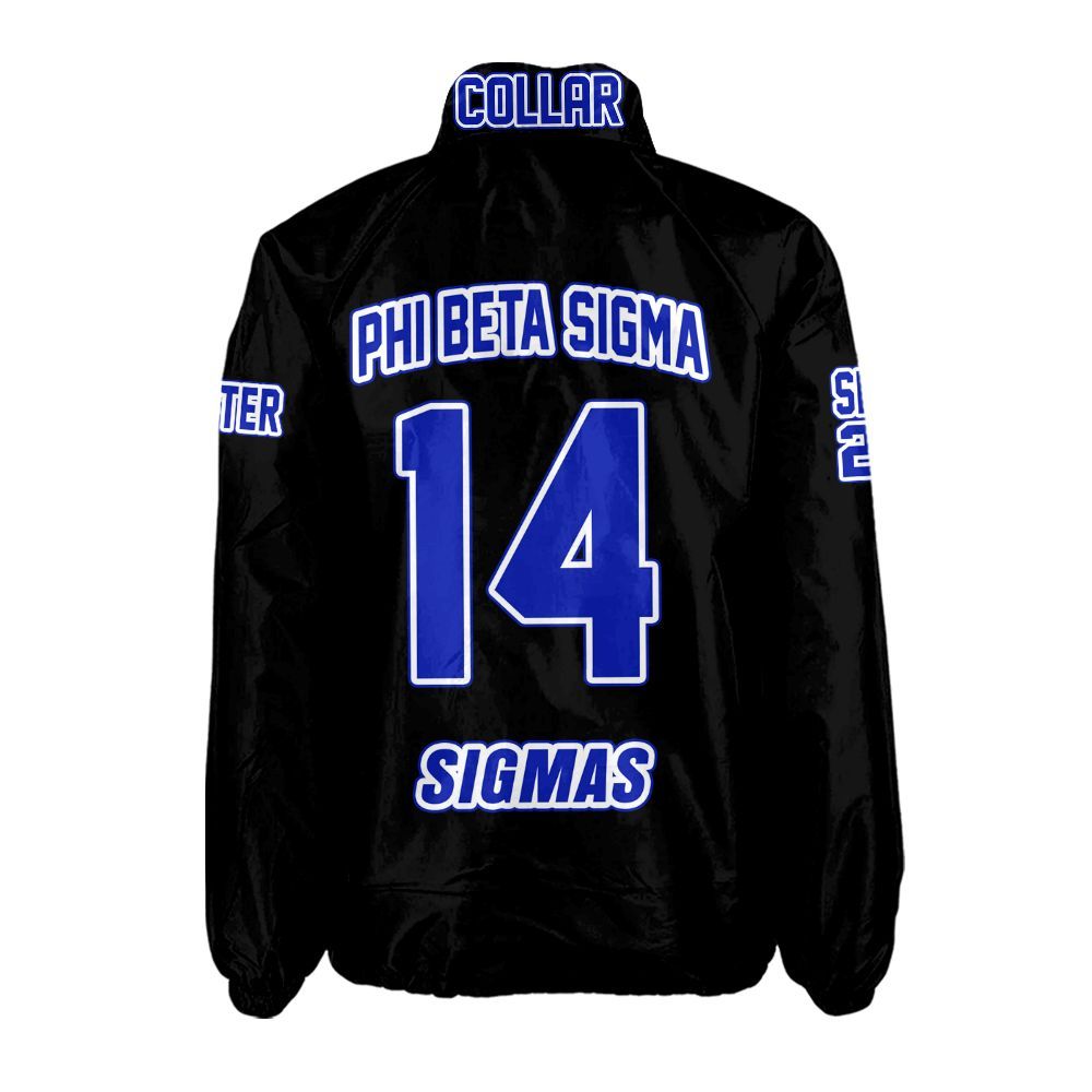 Ireishprint ΦΒΣ Custom Line Crossing Jacket, Personalized Black Line Jacket 1914 Fraternity Crossing Jacket