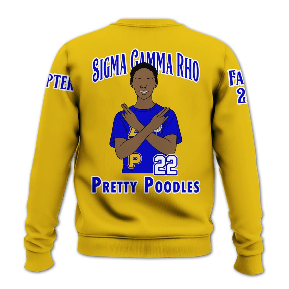 Ireishprint Sigma Gamma Rho Custom Chapter Shirt, Personalized Gold Shirt Sigma Gamma Rho 1922 Sorority Sweatshirt