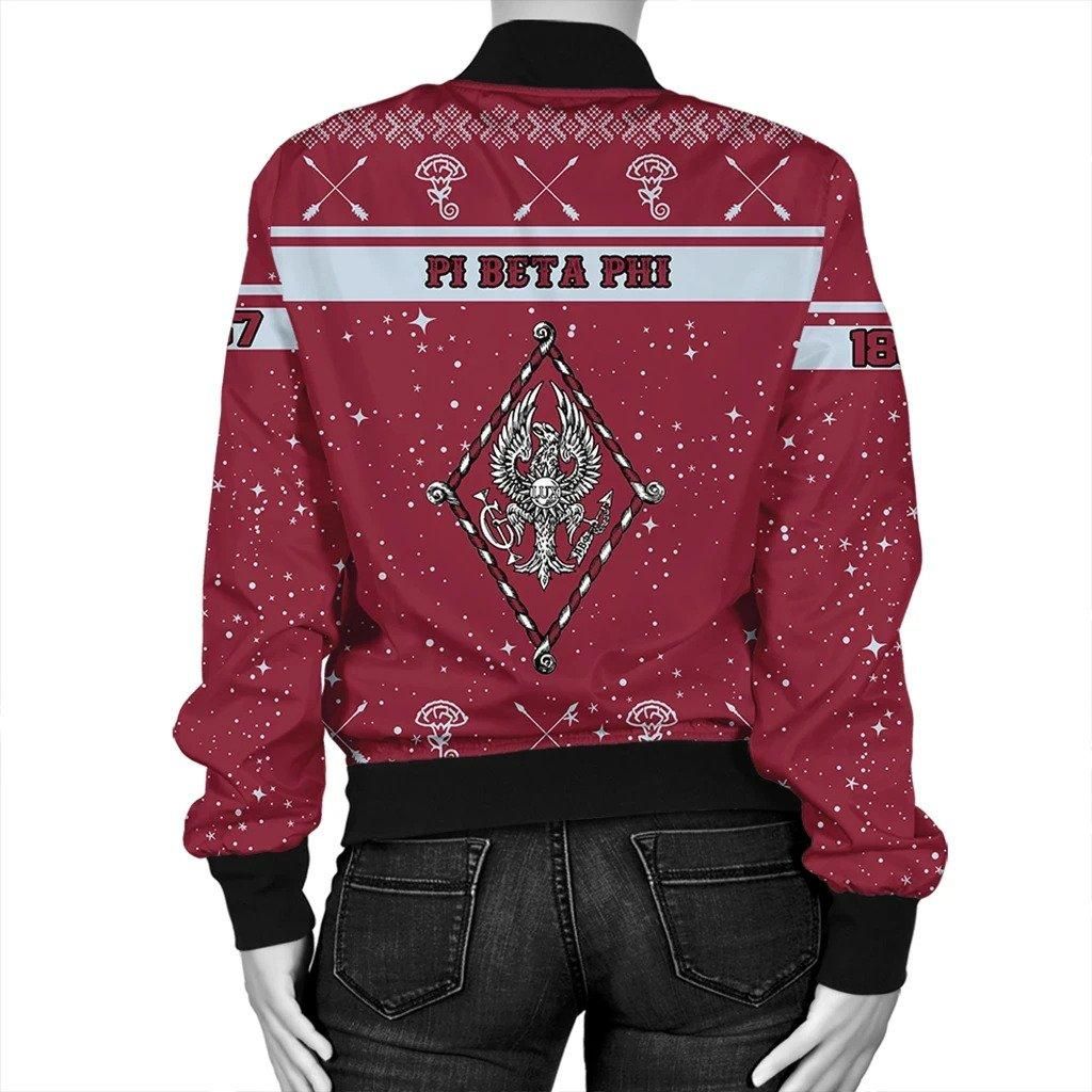Christmas Style Sorority Pi Beta Phi Bomber Jacket RLT8
