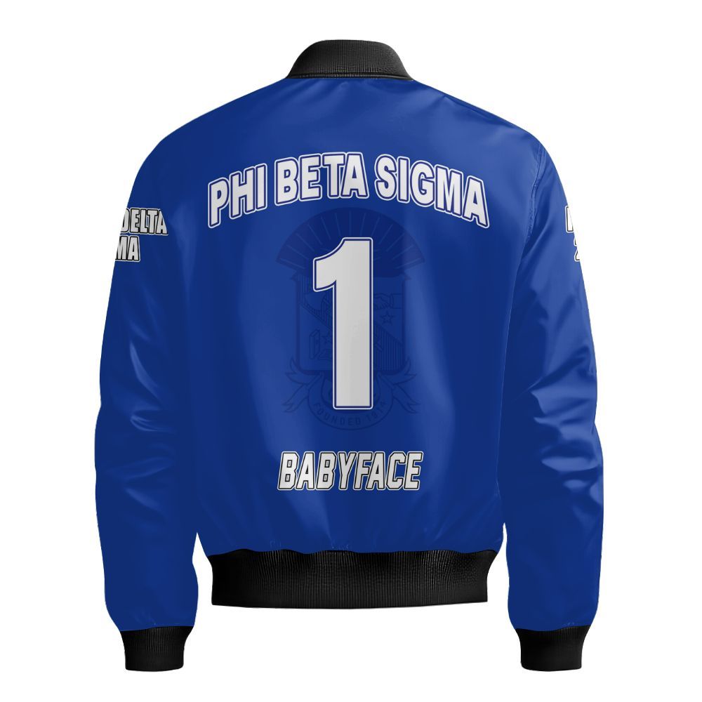 Ireishprint Phi Beta Sigma Custom Chapter Bomber Jacket, Personalized Conclave 2025 Phi Beta Sigma Fraternity Bomber Jacket