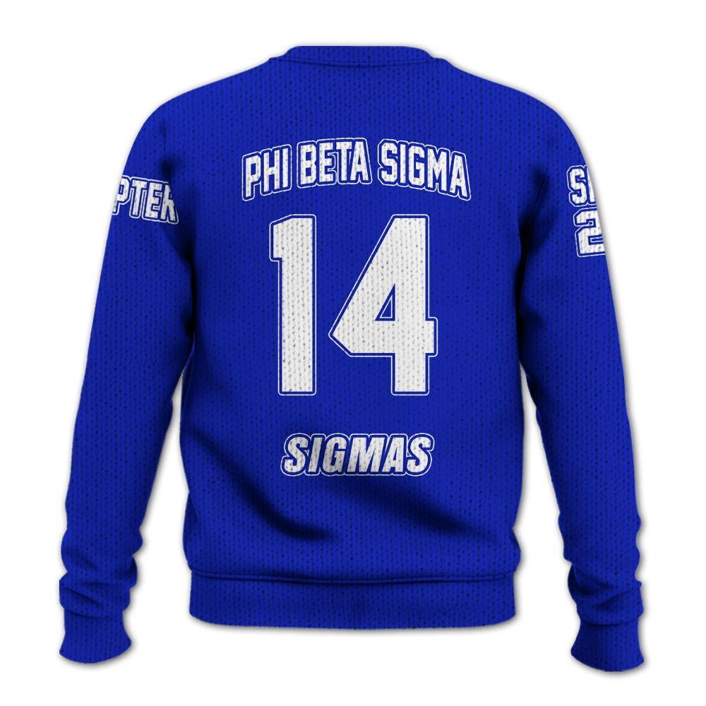 Ireishprint ΦΒΣ Custom Chapter Shirt, Personalized Royal Blue Shirt 1914 Fraternity Knitted Sweater
