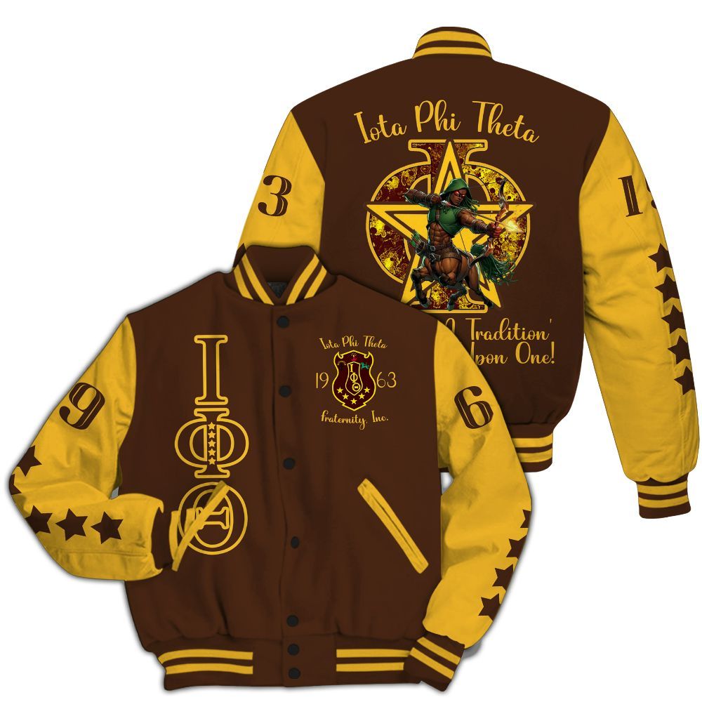 Ireishprint Iota Phi Theta Varsity Jacket, Centaurs Varsity Jacket Iota Phi Theta Fraternity Jacket