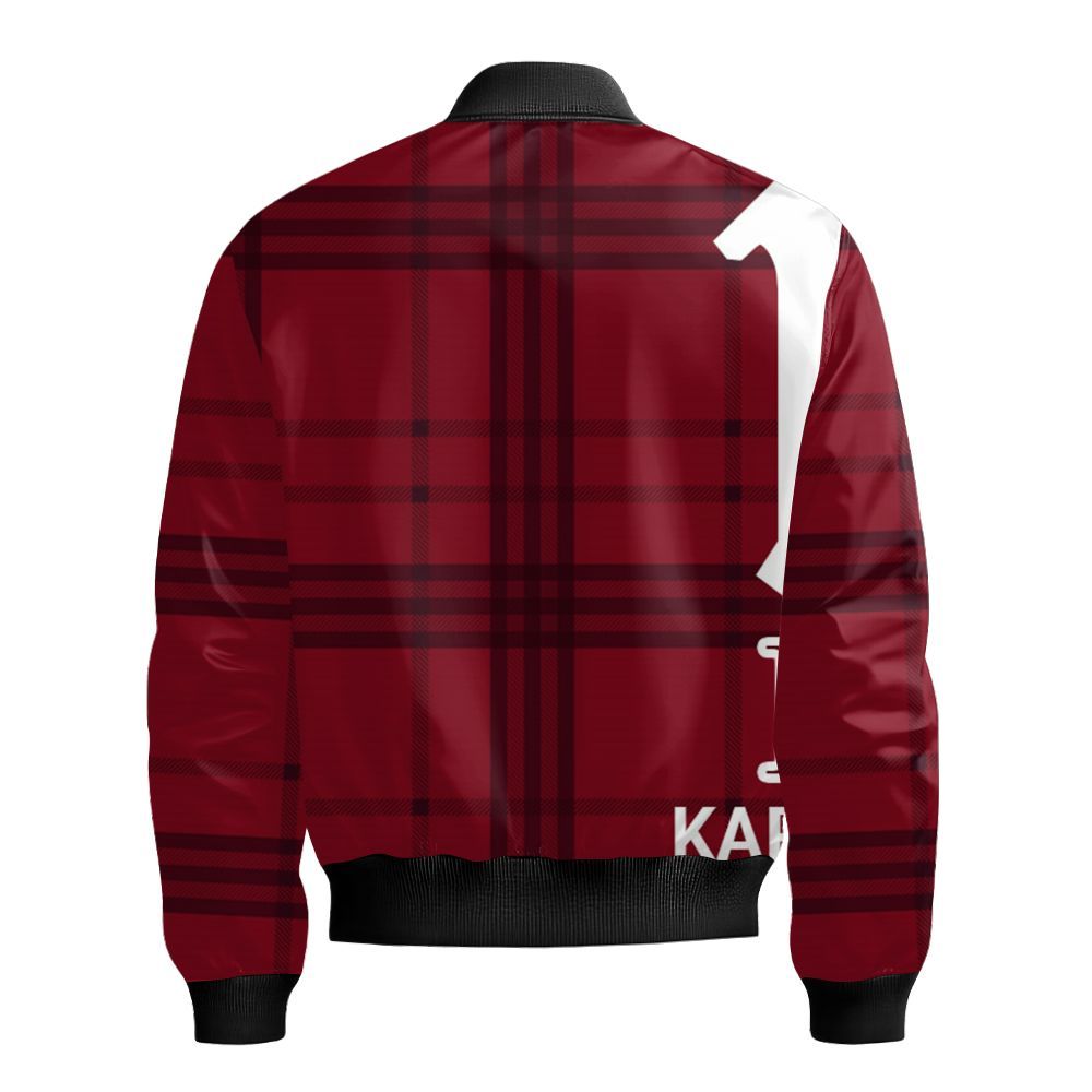 Ireishprint ΚΑΨ Ceramic Ornament, Kappa Handsign Krimson Red 1911 Fraternity Ceramic Christmas Ornament Bomber Jacket