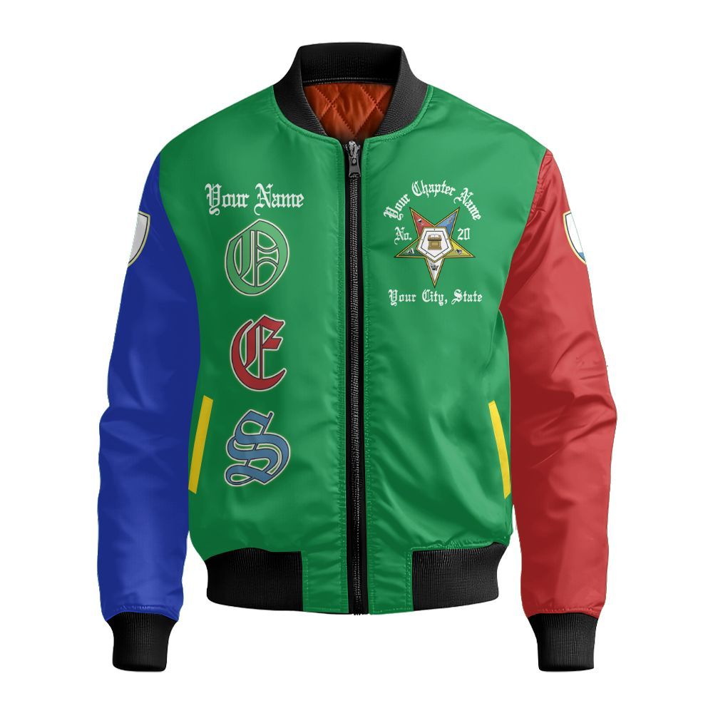 Ireishprint OES Custom Legacy Shirt, Martha Pentagon Sisters Order Of The Eastern Star OES Shirt Sorority Bomber Jacket