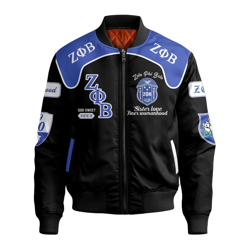 Ireishprint Zeta Phi Beta Varsity Jacket, Zeta Phi Beta Style Z Phi B 1920 Dove Curve Style 1913 Sorority Bomber Jacket