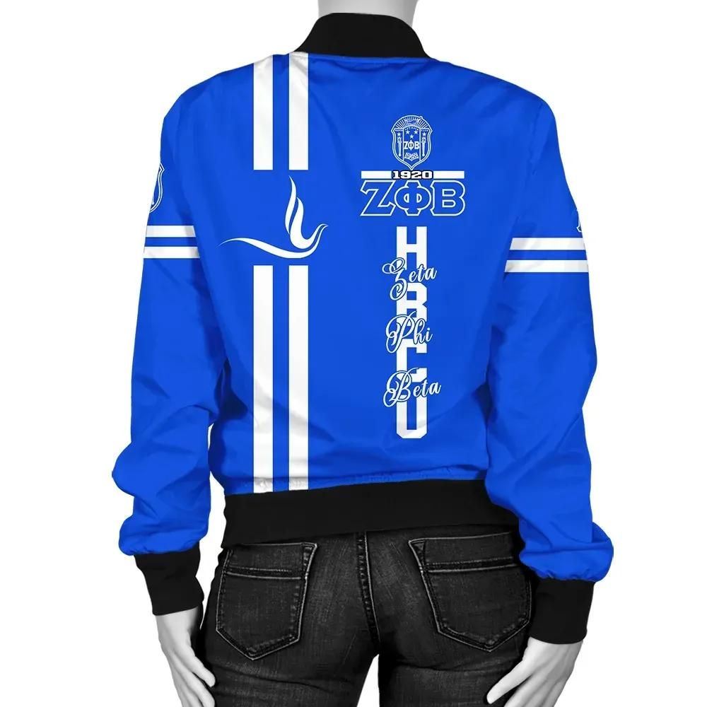 Africa Zone Jacket - Hbcu Zeta Phi Beta Dove Bomber Jacket J5
