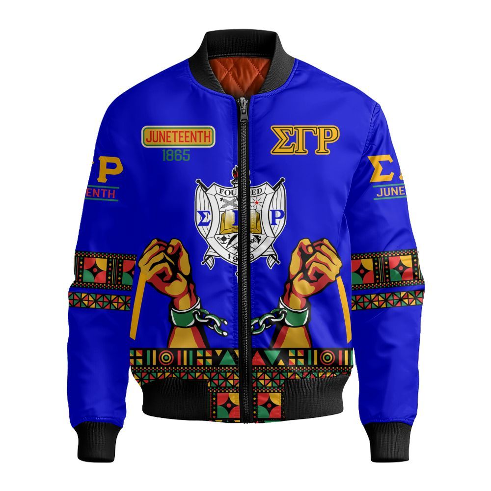 Ireishprint Sigma Gamma Rho Shirt, Juneteenth Poodle Shirt Sigma Gamma Rho Sorority Bomber Jacket