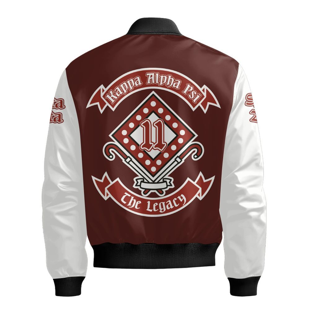 Ireishprint ΚΑΨ Custom Chapter Varsity Jacket, Krimson Diamond Canes 1911 Fraternity Bomber Jacket