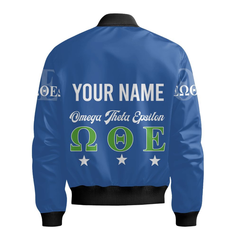 Ireishprint Omega Theta Epsilon Custom Name Varsity Jacket, Omega Theta Epsilon Sorority Text Style Custom Name Jacket Since 2024 Sorority Bomber Jacket
