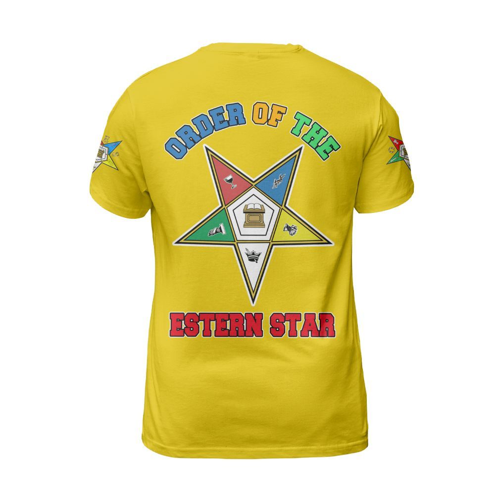 Ireishprint OES Custom Custom Legacy Shirt, Customize Color Block Yellow Order Of The Eastern Star OES Shirt