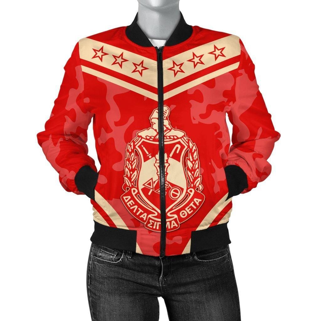 Delta Sigma Theta Camouflage Bomber Jacket