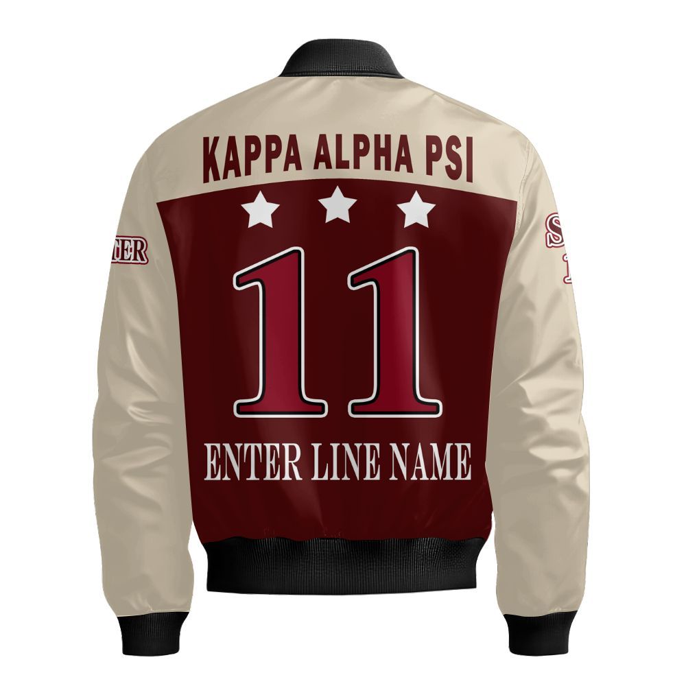 Ireishprint ΚΑΨ Custom Chapter Shirt, Personalized Krimson Color Shirt ΚΑΨ Fraternity Bomber Jacket