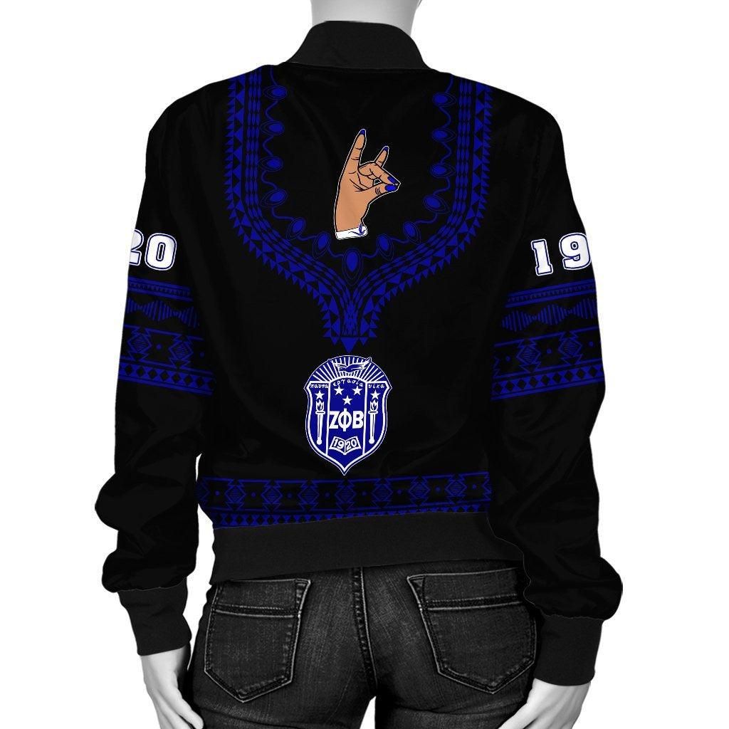 Zeta Phi Beta Dashiki Bomber Jacket Alva Style