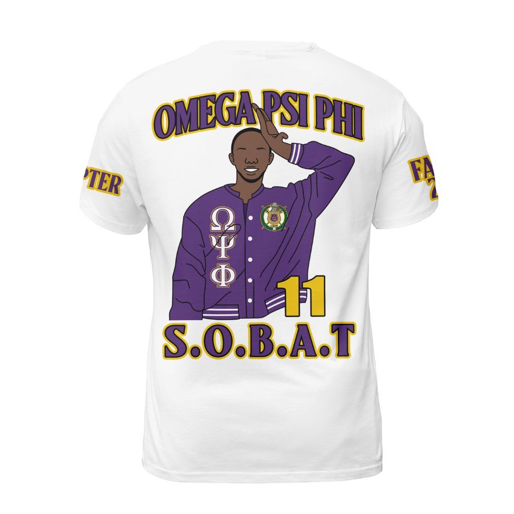 Ireishprint ΩΨΦ Custom Chapter Shirt, Personalized White Shirt ΩΨΦ 1911 Fraternity Shirt