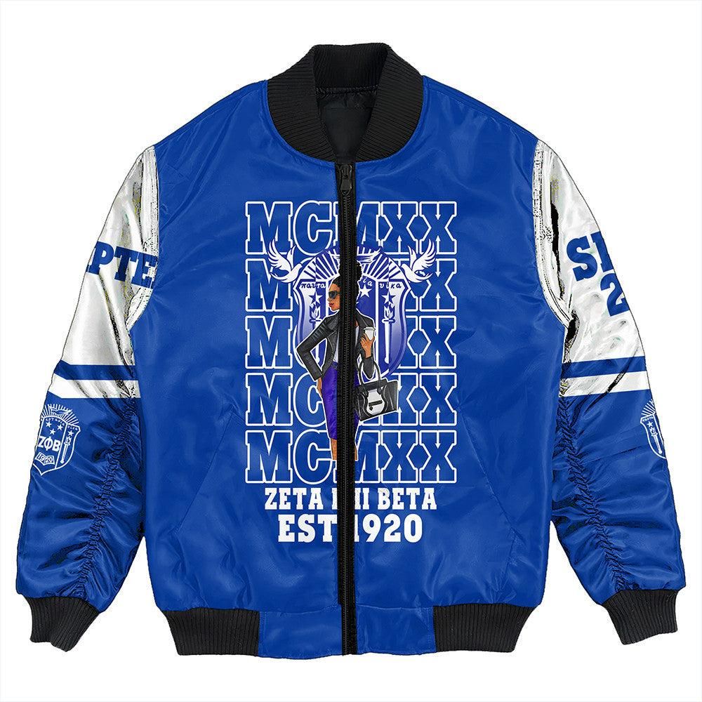 Personalized Zeta Phi Beta MCM Style Bomber Jacket