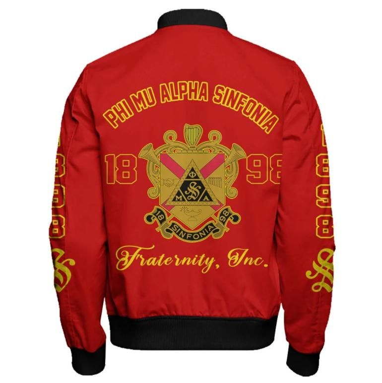 Africa Zone Jacket - Phi Mu Alpha Sinfonia Edsel Sleeve Zip Bomber Jacket