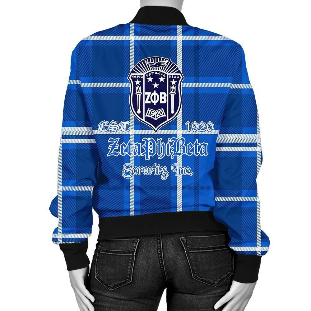 Zeta Phi Beta Burberr Style Bomber Jacket