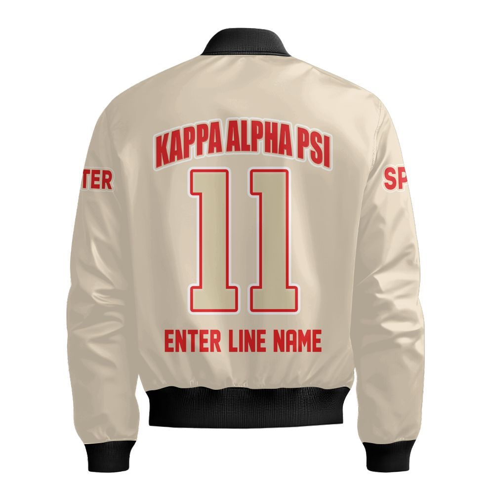 Ireishprint ΚΑΨ Custom Chapter Polo Shirt, Personalized Krimson Kream Kappa Polo Fraternity Bomber Jacket