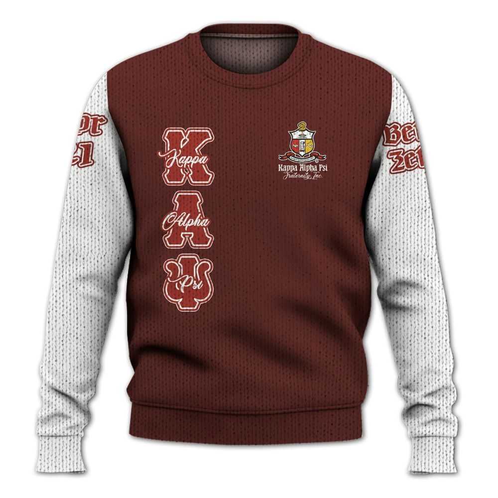 Ireishprint ΚΑΨ Custom Chapter Shirt, Krimson Diamond Canes 1911 Fraternity Knitted Sweater