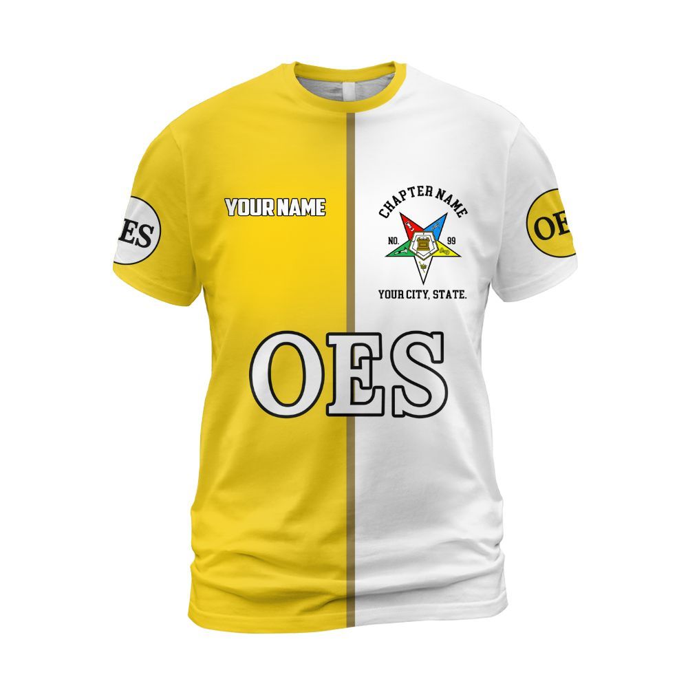 Ireishprint OES Custom Legacy Shirt, Yellow Circle Legacy Style Order Of The Eastern Star OES Shirt
