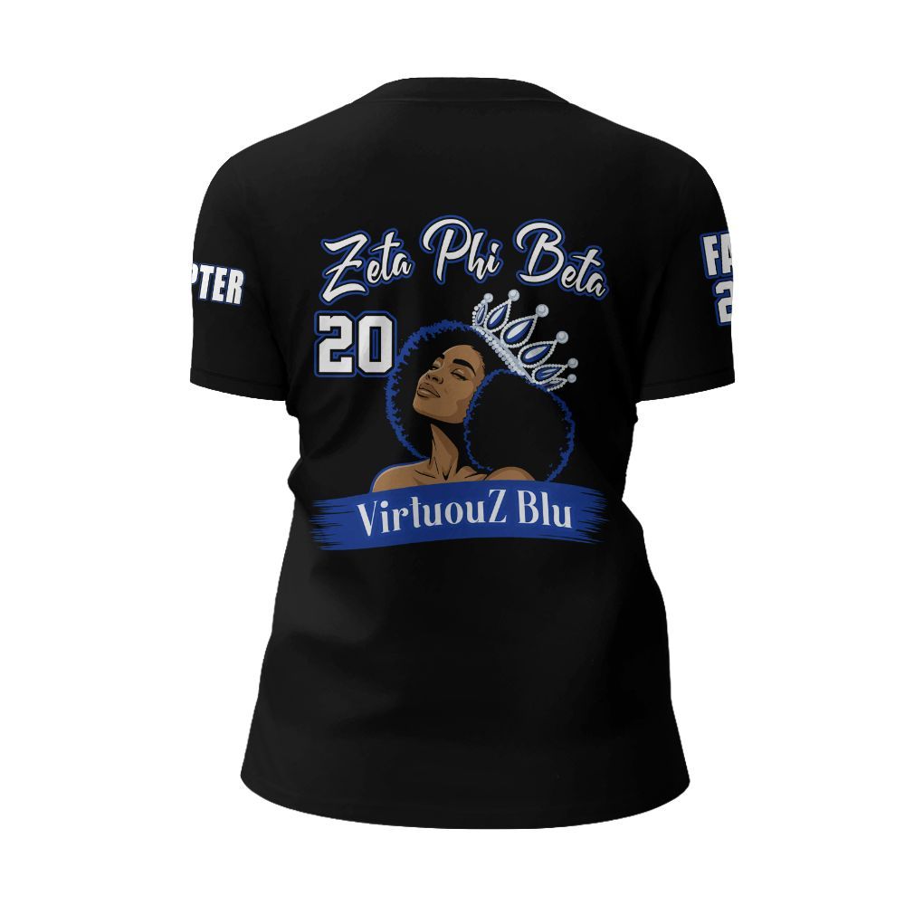 Ireishprint Zeta Phi Beta Custom Chapter Shirt, Zeta Queen Z Phi B Black 1920 Sorority Shirt