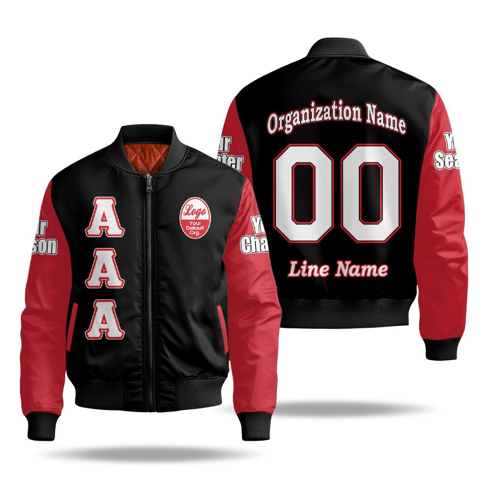Custom Chapter Bomber Jacket, Delta Sigma Theta Crimson Sleeves 1913 Sisterhood Sorority Bomber Jacket