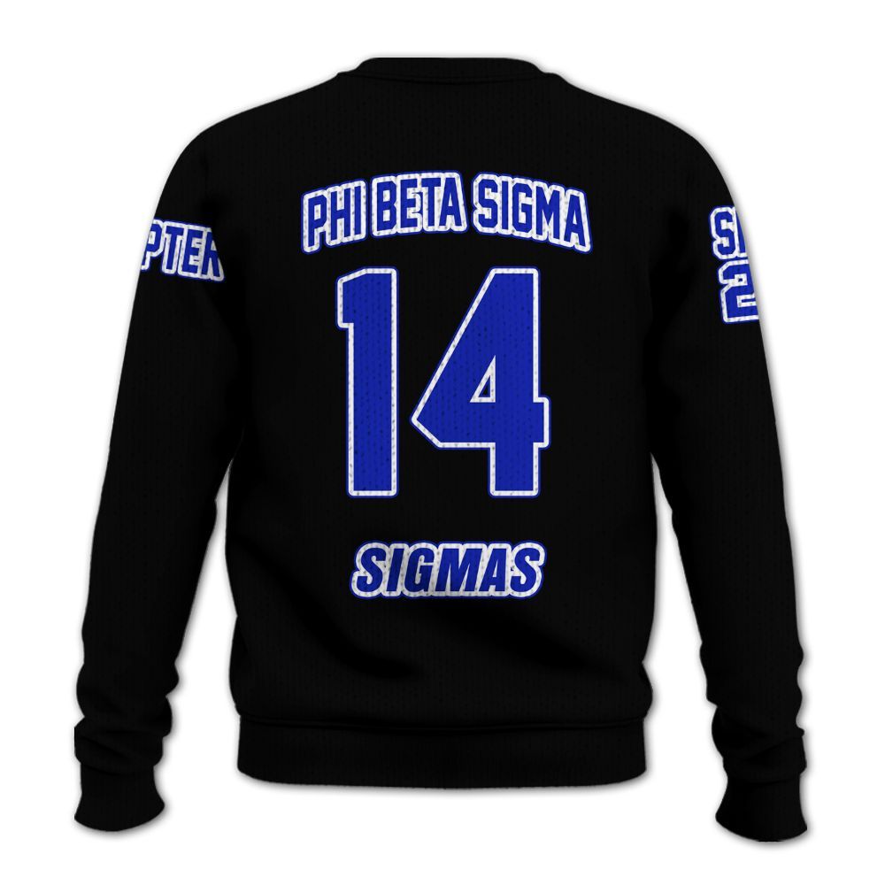 Ireishprint ΦΒΣ Custom Chapter Shirt, Personalized Black Royal Blue Shirt 1914 Fraternity Knitted Sweater