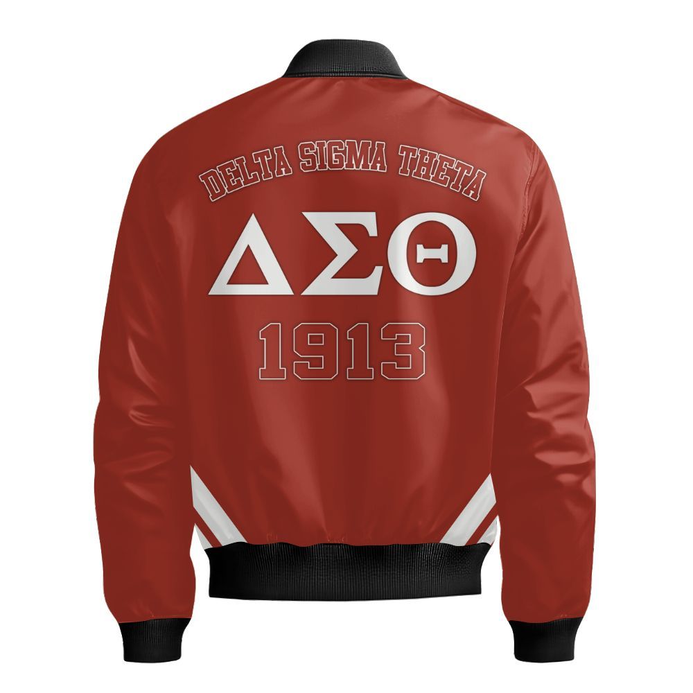 Ireishprint Delta Sigma Theta Bomber Jacket, Delta Sigma Theta Modern Girl Sorority Bomber Jacket