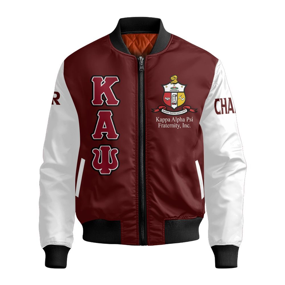 Ireishprint ΚΑΨ Custom Chapter Shirt, Personalized Hand Sign Shirt 1911 Fraternity Bomber Jacket