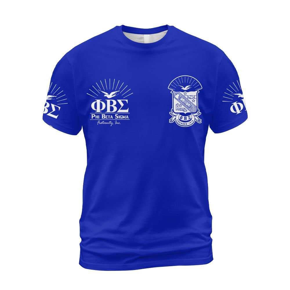 Ireishprint ΦΒΣ Shirt, Brotherhood Founded 1914 Royal Blue Shirt Fraternity Shirt