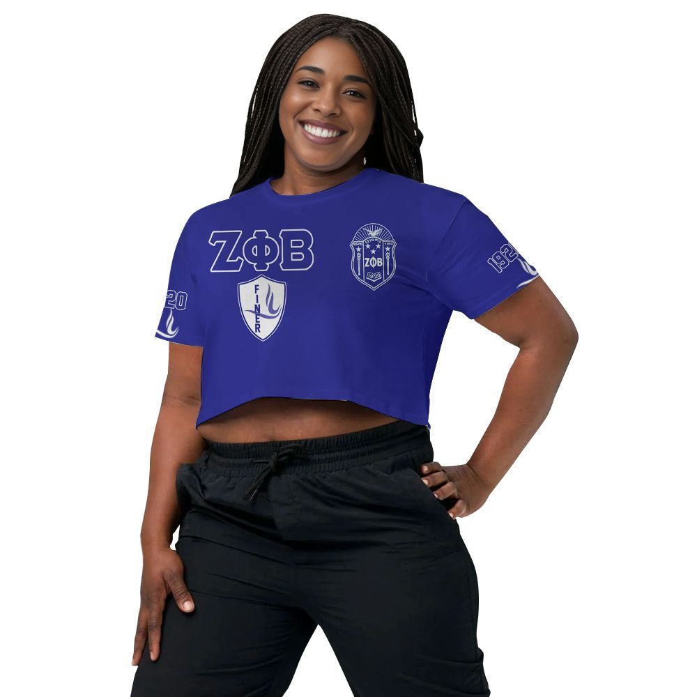 Ireishprint Zeta Phi Beta Crop Shirt, Edsel Jersey Zeta Phi Beta Sorority Crop Top 3D