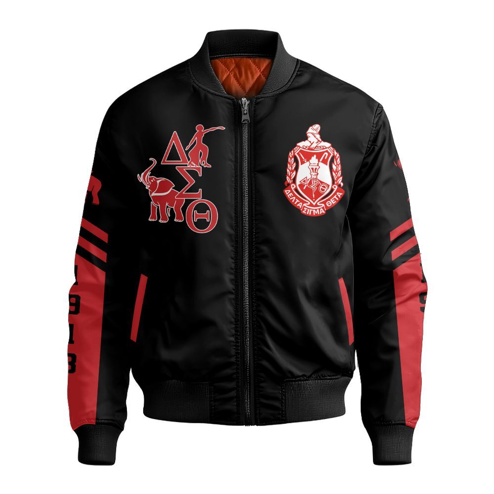 Ireishprint Delta Sigma Theta Varsity Jacket, Phenomenal Delta Girl Delta Sigma Theta Sorority Bomber Jacket