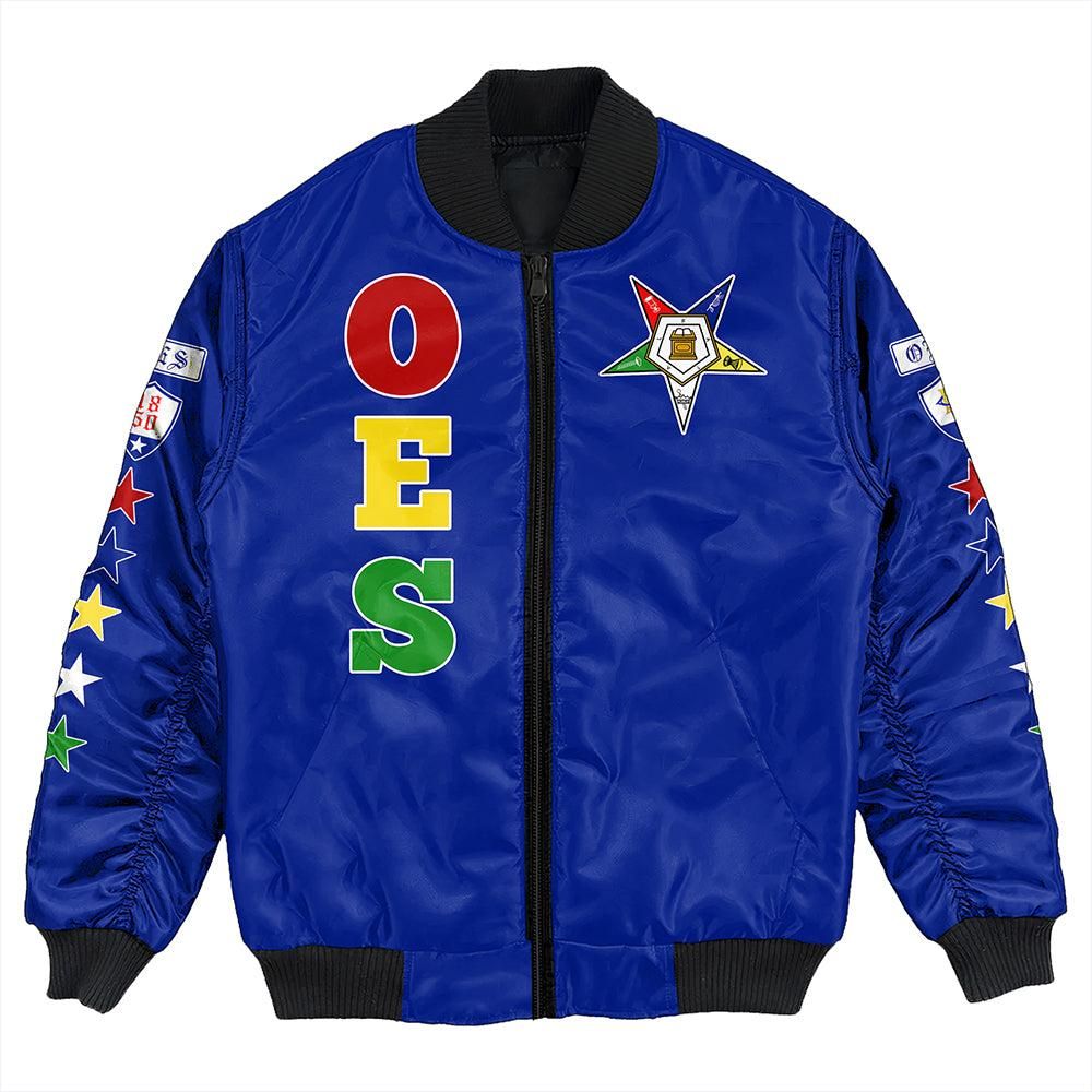 Order Of The Eastern Star Letter Blue Bomber Jacket T09