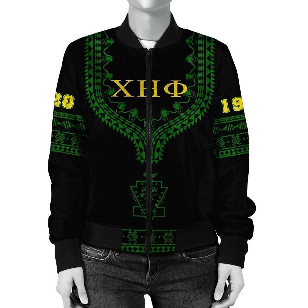 African Jacket - Chi Eta Phi Dashiki Bomber Jacket - Alva Style