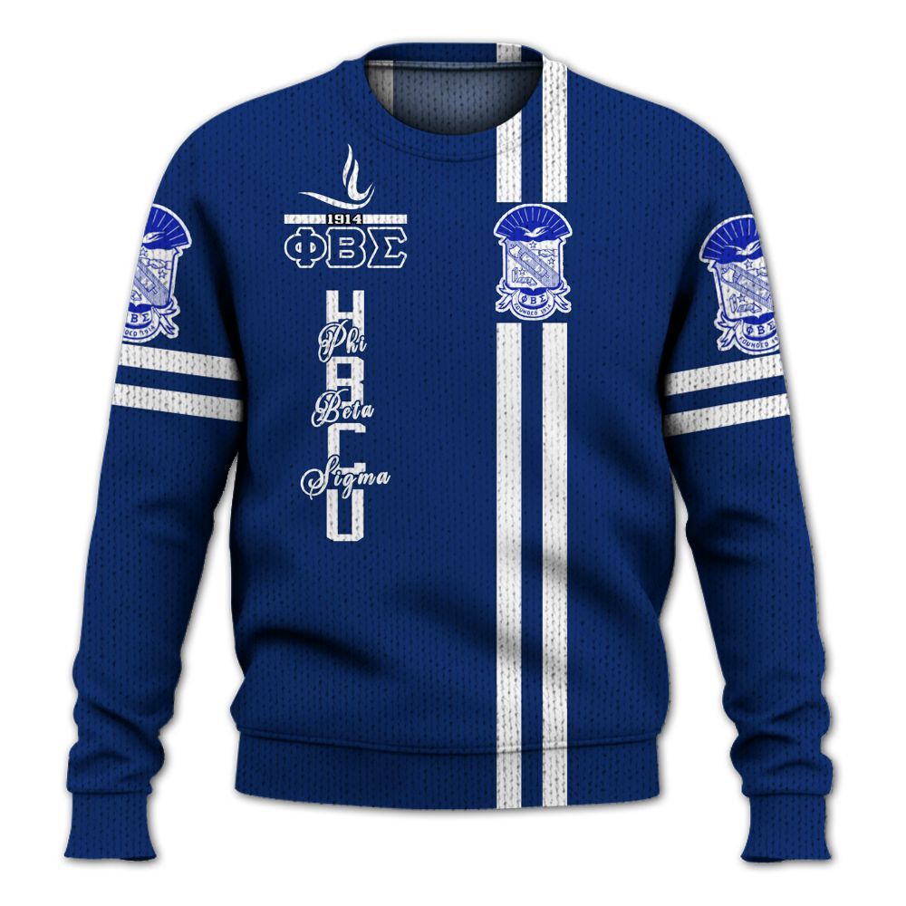 Ireishprint ΦΒΣ Shirt, HBCU Shirt ΦΒΣ Fraternity Knitted Sweater