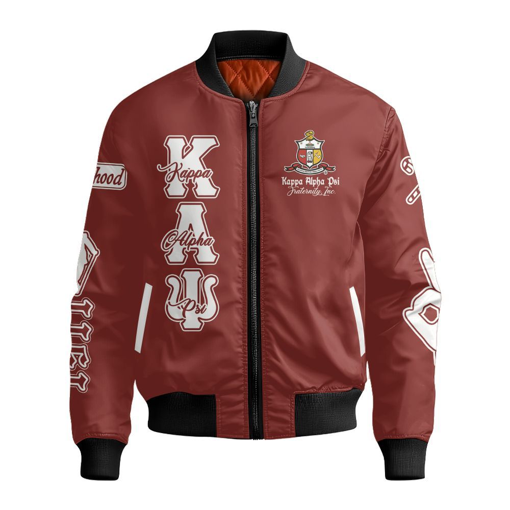 Ireishprint ΚΑΨ Varsity Jacket, Simple Krimson Kappa Yo Nupe 1911 Fraternity Bomber Jacket